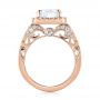 18k Rose Gold 18k Rose Gold Custom Diamond Halo Engagement Ring - Front View -  103595 - Thumbnail