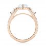 18k Rose Gold 18k Rose Gold Custom Diamond Halo Engagement Ring - Front View -  103632 - Thumbnail