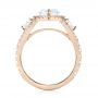 14k Rose Gold 14k Rose Gold Custom Diamond Halo Engagement Ring - Front View -  103632 - Thumbnail