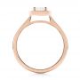 14k Rose Gold Custom Diamond Halo Engagement Ring - Front View -  103914 - Thumbnail