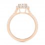 18k Rose Gold 18k Rose Gold Custom Diamond Halo Engagement Ring - Front View -  104064 - Thumbnail