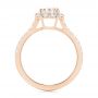 18k Rose Gold 18k Rose Gold Custom Diamond Halo Engagement Ring - Front View -  104064 - Thumbnail