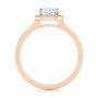 14k Rose Gold 14k Rose Gold Custom Diamond Halo Engagement Ring - Front View -  104070 - Thumbnail