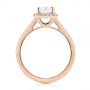 18k Rose Gold 18k Rose Gold Custom Diamond Halo Engagement Ring - Front View -  104686 - Thumbnail
