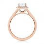 14k Rose Gold 14k Rose Gold Custom Diamond Halo Engagement Ring - Front View -  104686 - Thumbnail