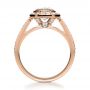 14k Rose Gold 14k Rose Gold Custom Diamond Halo Engagement Ring - Front View -  1116 - Thumbnail