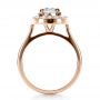 18k Rose Gold 18k Rose Gold Custom Diamond Halo Engagement Ring - Front View -  1330 - Thumbnail