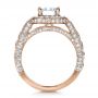 14k Rose Gold 14k Rose Gold Custom Diamond Halo Engagement Ring - Front View -  1436 - Thumbnail