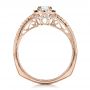 14k Rose Gold 14k Rose Gold Custom Diamond Halo Engagement Ring - Front View -  1448 - Thumbnail