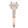 14k Rose Gold 14k Rose Gold Custom Diamond Halo Engagement Ring - Side View -  100098 - Thumbnail