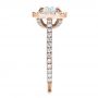 18k Rose Gold 18k Rose Gold Custom Diamond Halo Engagement Ring - Side View -  100629 - Thumbnail