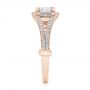 14k Rose Gold 14k Rose Gold Custom Diamond Halo Engagement Ring - Side View -  100651 - Thumbnail