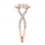 14k Rose Gold 14k Rose Gold Custom Diamond Halo Engagement Ring - Side View -  100874 - Thumbnail
