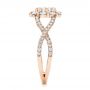 14k Rose Gold 14k Rose Gold Custom Diamond Halo Engagement Ring - Side View -  100874 - Thumbnail