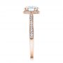 14k Rose Gold 14k Rose Gold Custom Diamond Halo Engagement Ring - Side View -  101183 - Thumbnail