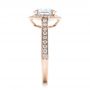 14k Rose Gold 14k Rose Gold Custom Diamond Halo Engagement Ring - Side View -  101726 - Thumbnail