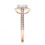 14k Rose Gold 14k Rose Gold Custom Diamond Halo Engagement Ring - Side View -  101726 - Thumbnail