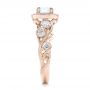 14k Rose Gold 14k Rose Gold Custom Diamond Halo Engagement Ring - Side View -  102021 - Thumbnail