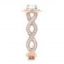 14k Rose Gold 14k Rose Gold Custom Diamond Halo Engagement Ring - Side View -  102119 - Thumbnail