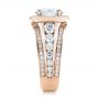 14k Rose Gold 14k Rose Gold Custom Diamond Halo Engagement Ring - Side View -  102158 - Thumbnail