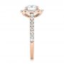 18k Rose Gold 18k Rose Gold Custom Diamond Halo Engagement Ring - Side View -  102260 - Thumbnail