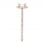 18k Rose Gold 18k Rose Gold Custom Diamond Halo Engagement Ring - Side View -  102317 - Thumbnail