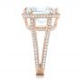 18k Rose Gold 18k Rose Gold Custom Diamond Halo Engagement Ring - Side View -  102368 - Thumbnail