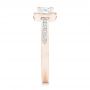 18k Rose Gold 18k Rose Gold Custom Diamond Halo Engagement Ring - Side View -  102437 - Thumbnail