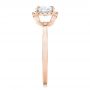 18k Rose Gold 18k Rose Gold Custom Diamond Halo Engagement Ring - Side View -  102460 - Thumbnail