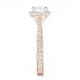 14k Rose Gold 14k Rose Gold Custom Diamond Halo Engagement Ring - Side View -  102468 - Thumbnail