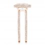 14k Rose Gold 14k Rose Gold Custom Diamond Halo Engagement Ring - Side View -  102542 - Thumbnail