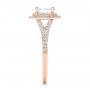 14k Rose Gold 14k Rose Gold Custom Diamond Halo Engagement Ring - Side View -  102771 - Thumbnail