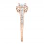 18k Rose Gold 18k Rose Gold Custom Diamond Halo Engagement Ring - Side View -  102813 - Thumbnail