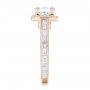 14k Rose Gold 14k Rose Gold Custom Diamond Halo Engagement Ring - Side View -  102882 - Thumbnail