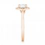 14k Rose Gold 14k Rose Gold Custom Diamond Halo Engagement Ring - Side View -  103002 - Thumbnail