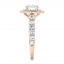 18k Rose Gold 18k Rose Gold Custom Diamond Halo Engagement Ring - Side View -  103139 - Thumbnail