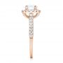 18k Rose Gold 18k Rose Gold Custom Diamond Halo Engagement Ring - Side View -  103268 - Thumbnail