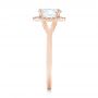 14k Rose Gold 14k Rose Gold Custom Diamond Halo Engagement Ring - Side View -  103413 - Thumbnail