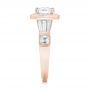 18k Rose Gold 18k Rose Gold Custom Diamond Halo Engagement Ring - Side View -  103436 - Thumbnail