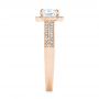 14k Rose Gold 14k Rose Gold Custom Diamond Halo Engagement Ring - Side View -  104070 - Thumbnail