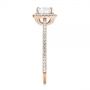 14k Rose Gold 14k Rose Gold Custom Diamond Halo Engagement Ring - Side View -  104686 - Thumbnail