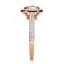 14k Rose Gold 14k Rose Gold Custom Diamond Halo Engagement Ring - Side View -  1116 - Thumbnail