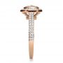 14k Rose Gold 14k Rose Gold Custom Diamond Halo Engagement Ring - Side View -  1116 - Thumbnail
