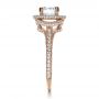 14k Rose Gold 14k Rose Gold Custom Diamond Halo Engagement Ring - Side View -  1128 - Thumbnail