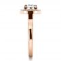 14k Rose Gold 14k Rose Gold Custom Diamond Halo Engagement Ring - Side View -  1330 - Thumbnail