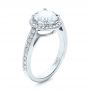18k White Gold 18k White Gold Custom Diamond Halo Engagement Ring - Three-Quarter View -  101726 - Thumbnail