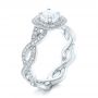 14k White Gold Custom Diamond Halo Engagement Ring