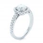  Platinum Platinum Custom Diamond Halo Engagement Ring - Three-Quarter View -  102260 - Thumbnail