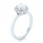  Platinum Platinum Custom Diamond Halo Engagement Ring - Three-Quarter View -  102460 - Thumbnail