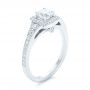 14k White Gold Custom Diamond Halo Engagement Ring